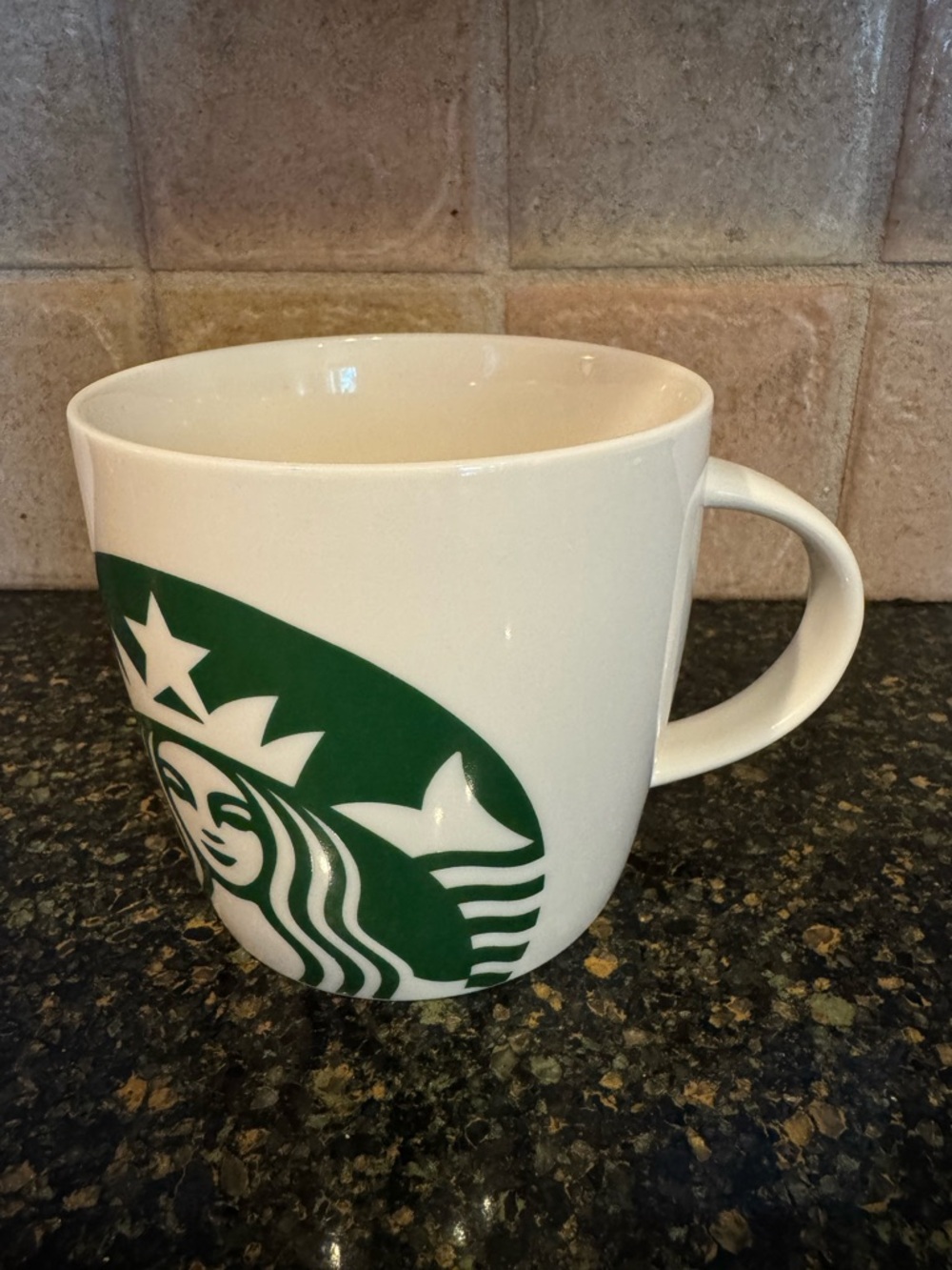 Starbucks White Ceramic Mug with Green Siren Logo